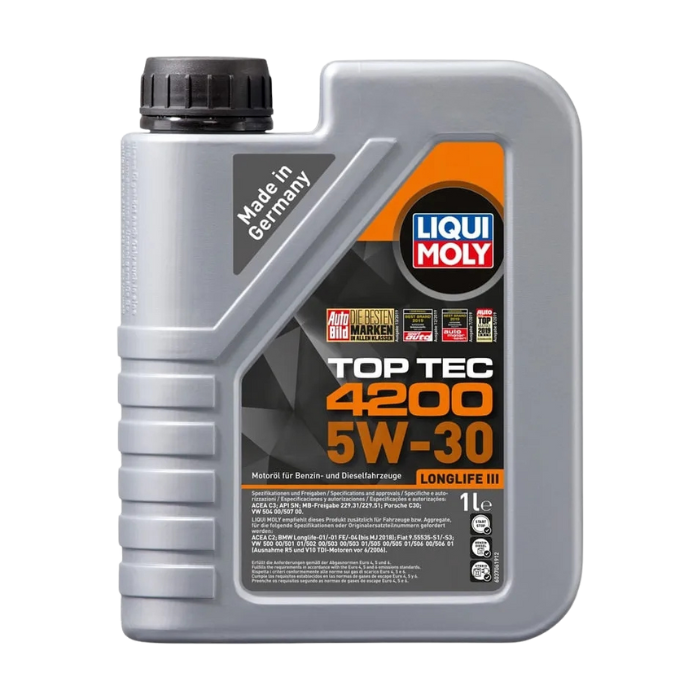 Aceite Liqui Moly Top Tec 4200 5W30 – Tecnología alemana para motores modernos