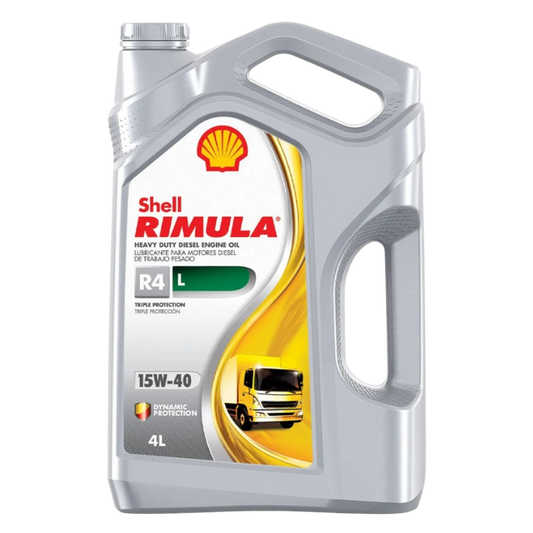 Aceite Shell Rimula R4 L 15W40 – Protección confiable para motores diésel de trabajo pesado