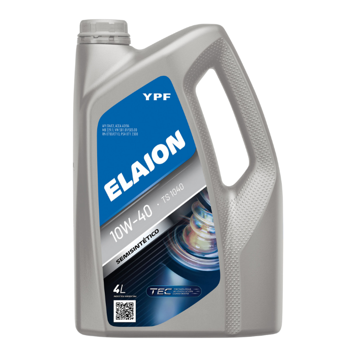 Aceite YPF Elaion 10w40 Semisintético – Alta Protección para Motores Gasolina y Diésel