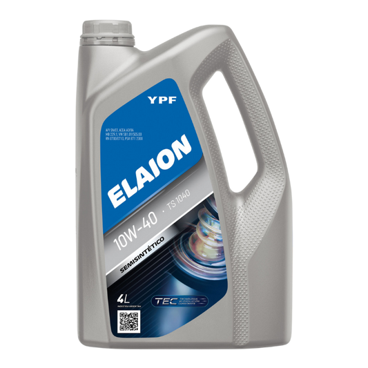 Aceite YPF Elaion 10w40 Semisintético – Alta Protección para Motores Gasolina y Diésel